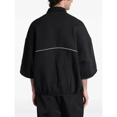 Essentials Piped Polo-style Sweatshirt In Black
