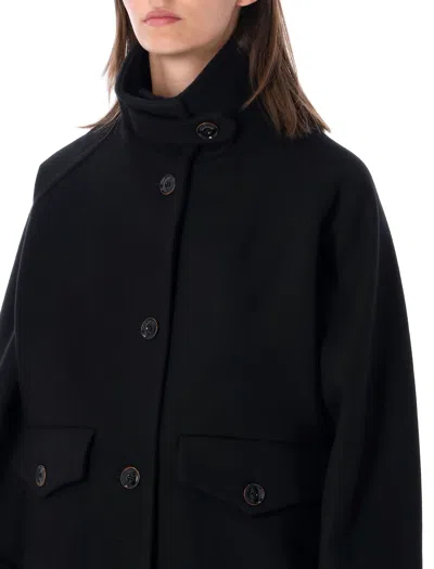 Sessun Wool Blend Button-front Coat In Blue