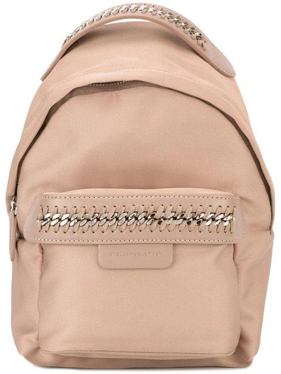 Shop Stella Mccartney Falabella Go Mini Backpack In Nude & Neutrals