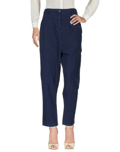 Perks And Mini Casual Trousers In Dark Blue