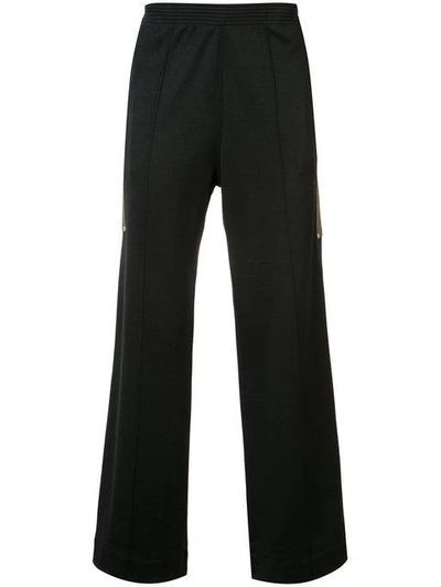 Shop Givenchy Wide Leg Trousers In Blue