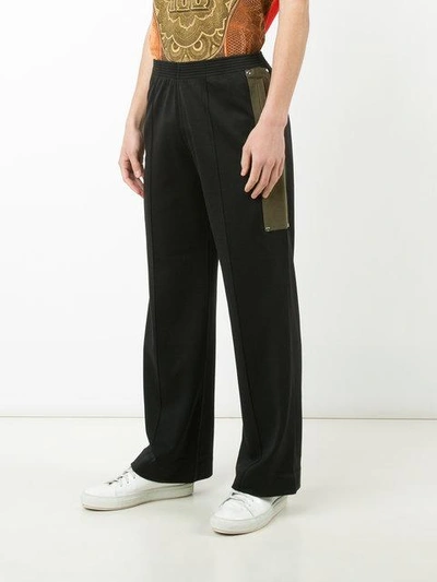 Shop Givenchy Wide Leg Trousers In Blue