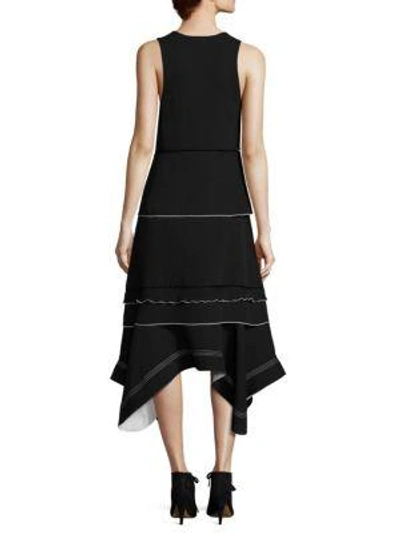 Shop Derek Lam Silk Lace Dress In Black