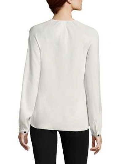 Shop Derek Lam Silk Blouse In Silk White