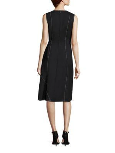 Shop Derek Lam Belted Shift Dress In Black