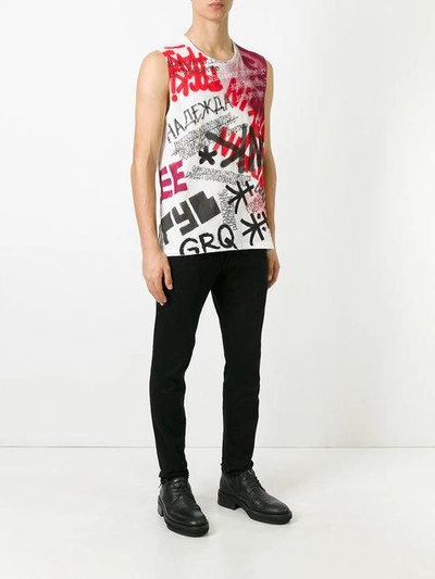 Shop Faith Connexion Text Printed Vest Top