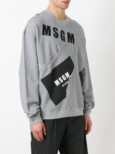Shop Msgm Printed Sweatshirt