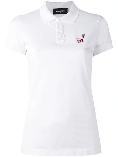 Dsquared2 Cigarette Logo Polo Shirt - White