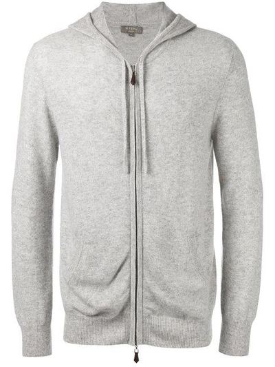Shop N•peal Zip Up Hoodie In Grey