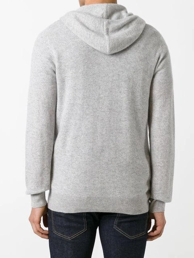 Shop N•peal Zip Up Hoodie In Grey