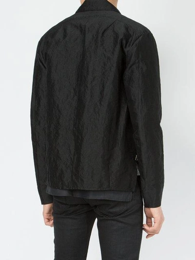 Shop L'eclaireur Zip-up Shirt Jacket In Black