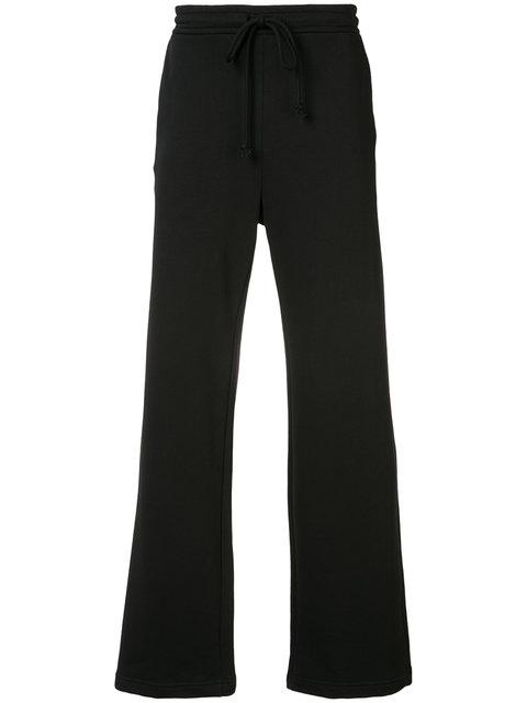 black bootcut sweatpants