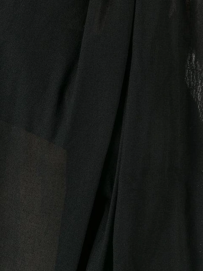 Shop Yohji Yamamoto Draped One Shoulder Salopette Jumpsuit - Black