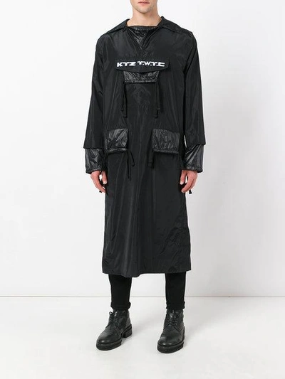 Shop Ktz 'twtc' Elongated Jacket In Black