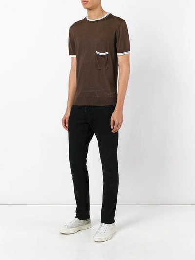 Shop Dsquared2 Short Sleeve Knit In Brown