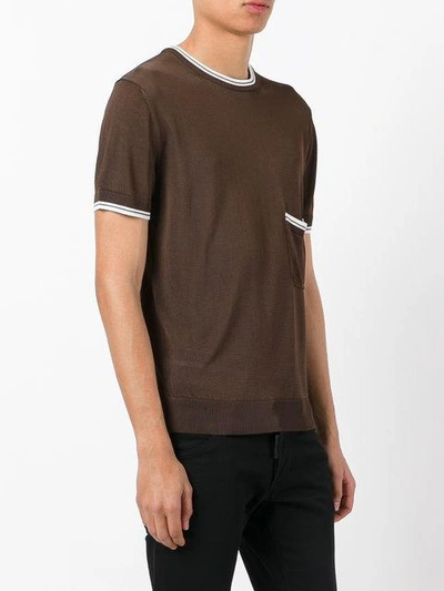 Shop Dsquared2 Short Sleeve Knit In Brown