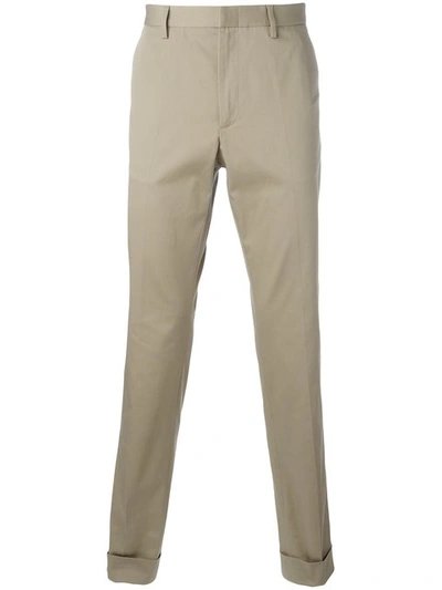 Gucci Bee Embroidered Classic Chinos - Neutrals