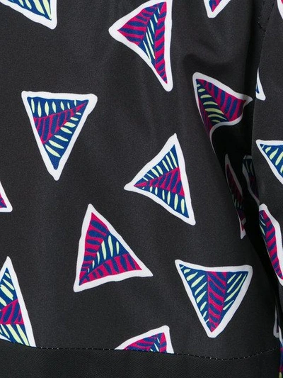 Shop Kenzo Triangle Print Bomber Jacket - Black