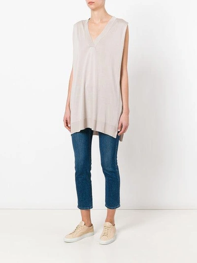 Shop Calvin Klein Collection Calvin Klein Slouched Blouse - Neutrals