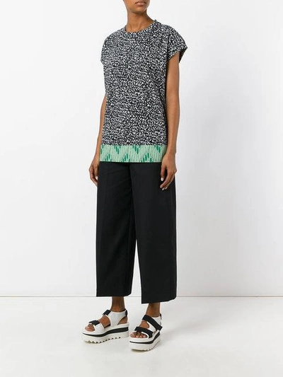 Shop Msgm Wide Leg Cropped Trousers