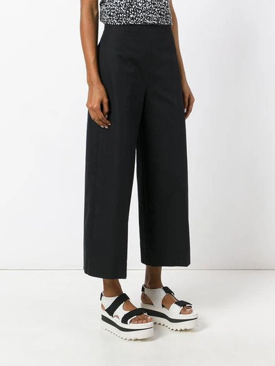 Shop Msgm Wide Leg Cropped Trousers