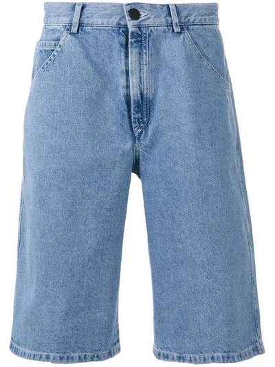 Gosha Rubchinskiy Yin Yang Denim Shorts In Blue