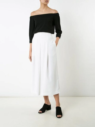 Shop Tibi Flared Cropped Trousers