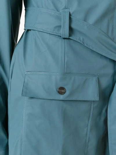 Shop Rains Belted Coat - Blue