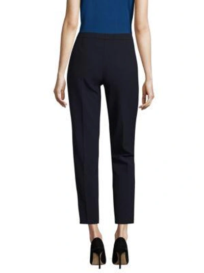 Shop Hugo Boss Tiluna Side-zip Pants In Navy