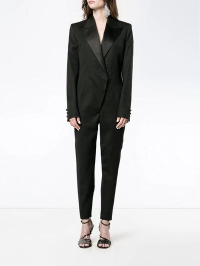 Shop Saint Laurent Tuxedo Jumpsuit In Black