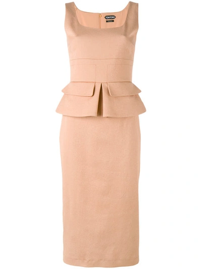 Tom Ford Peplum Detail Pencil Dress