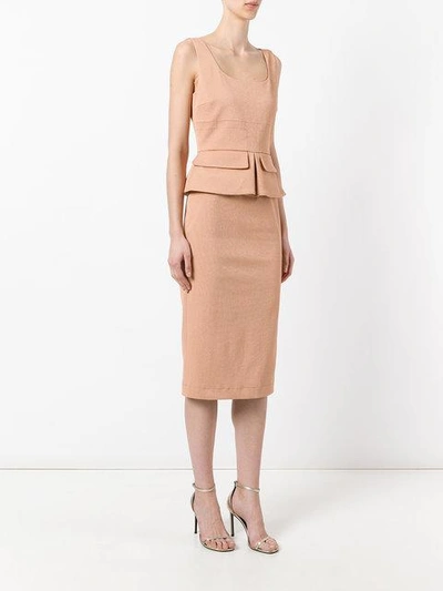 Shop Tom Ford Peplum Detail Pencil Dress