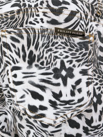 Shop Philipp Plein Straight Leg Leopard Print Jeans - Neutrals