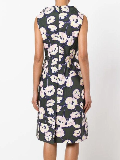 Shop Marni Floral Toggle Neck Dress