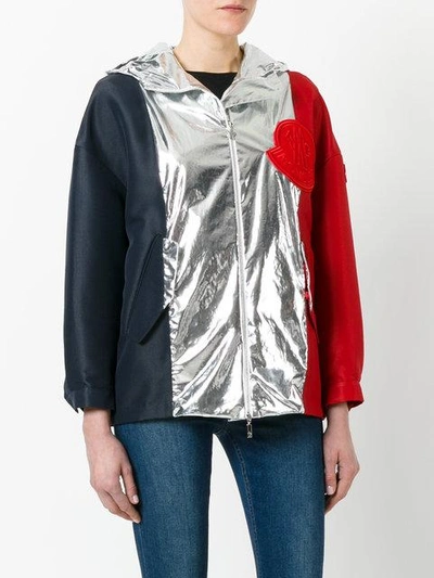 Shop Moncler Tri Colour Jacket In Black