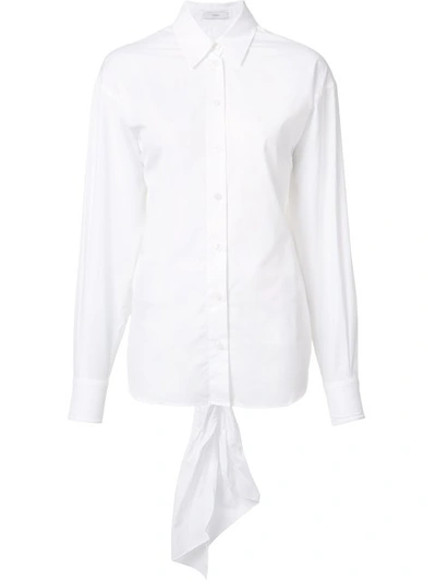Tome Open-back Organic Cotton Shirt In White