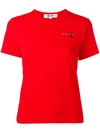 Comme Des Garçons Play Comme Des Garcons Play Red Double Heart Patch T-shirt