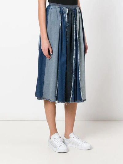 Shop Antonio Marras Contrast Pleated Skirt