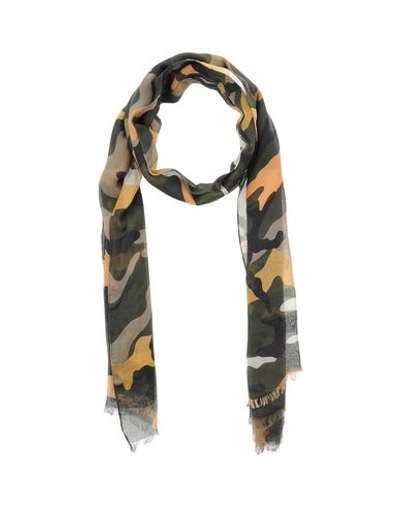 Valentino Oblong Scarf In Military Green