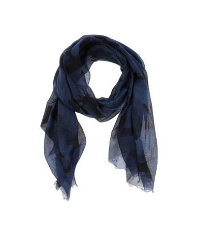 Valentino Oblong Scarf In Blue