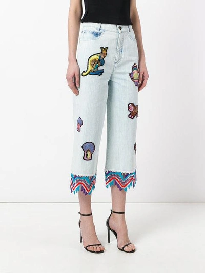 Shop Peter Pilotto Embroidered Jeans