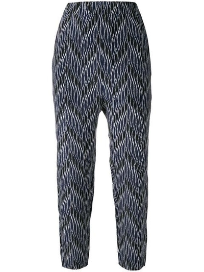 Shop Marni Printed Trousers  In Blue