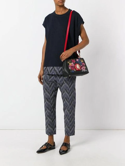 Shop Marni Printed Trousers  In Blue