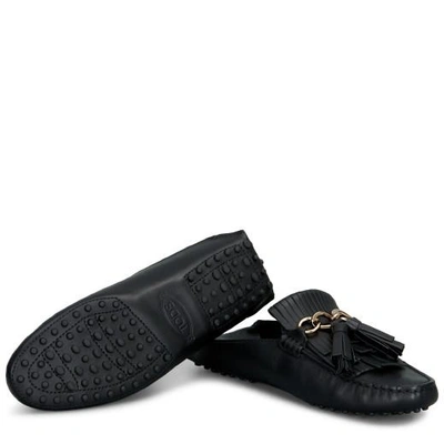 Shop Tod's Gommino Driving Shoes In Leather In Black