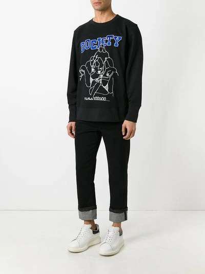 Shop Ktz Embroidered Sweatshirt - Black