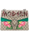 Gucci Dionysus Medium Embellished Appliquéd Coated-canvas And Suede Shoulder Bag