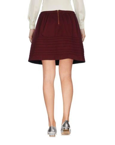 Shop Maje Mini Skirt In Maroon