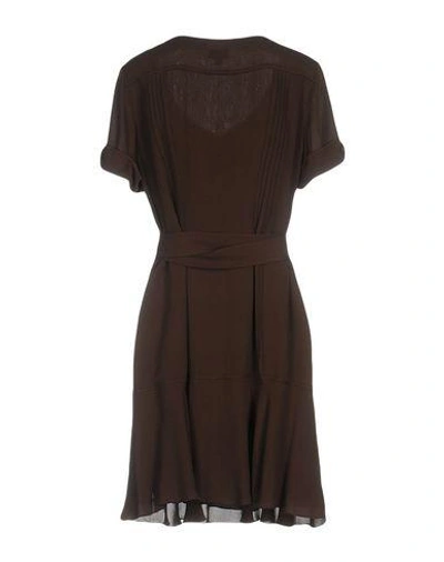 Shop Temperley London Short Dresses In Brown