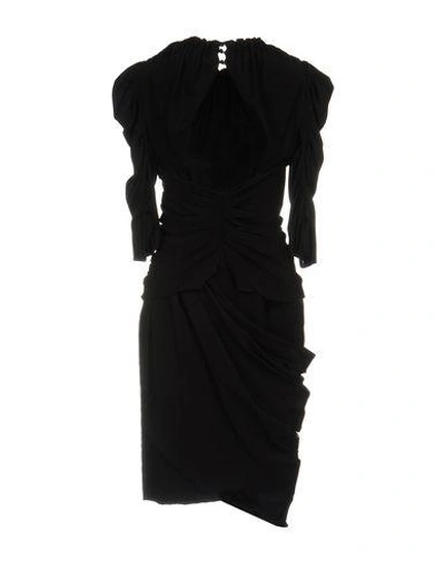 Shop Vionnet Knee-length Dress In Black