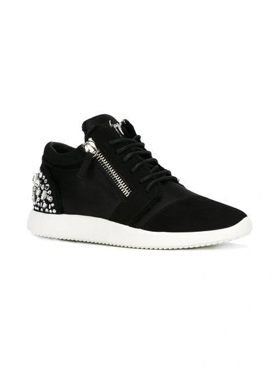 Shop Giuseppe Zanotti Melly Low Top Sneakers In Black